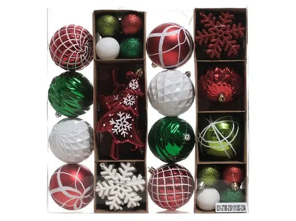 10 × 8 Cm Festive Ball Ornaments – Style Variant C 831-2788-239101382-23A 1