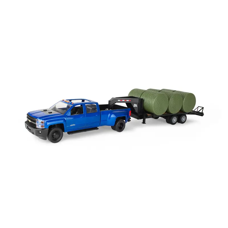 1:16 Scale John Deere Big Farm Pickup Toy With Hay Bales 1