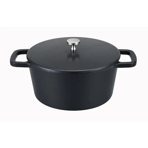 14 Cm Mini Round Black Enamel Cocotte – Baumalu Black Design 1