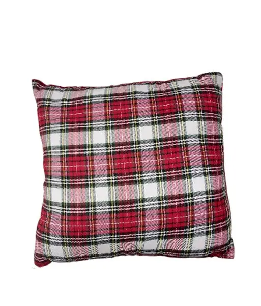 14-Inch Red-Grey Decorative Cushion, Model 831-Xmtx254-985-22B 1