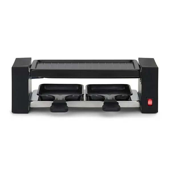 2-Person Raclette Machine – Black, 400W, Plug-And-Play Design By Onli 1