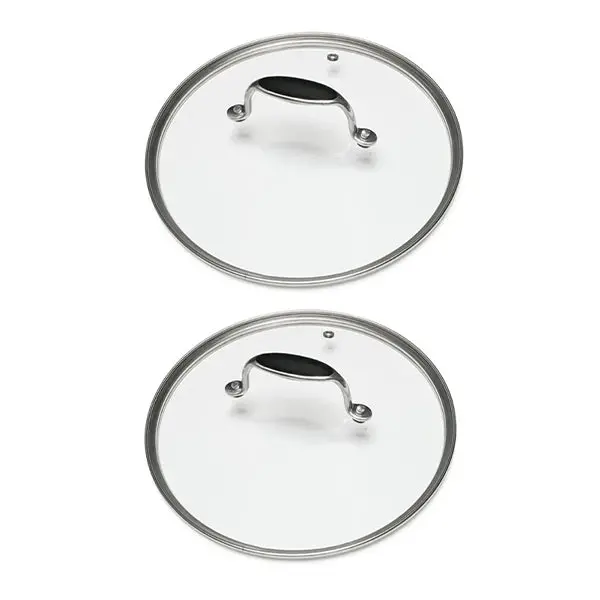 2-Piece Glass Lid Set For 30 Cm & 32 Cm Pots – Excell'Inox By Mathon 1