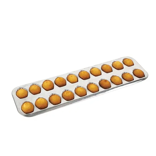 20-Cavity Madeleine Mold In Tinplate By Gobel 1