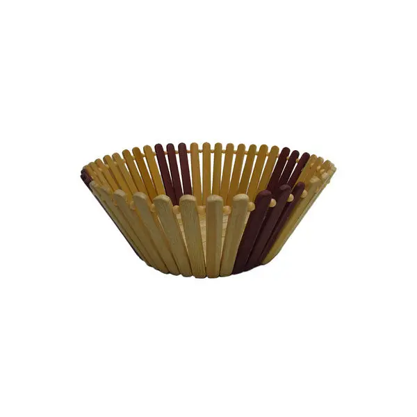 25Cm Chocolate & Cream Fruit Bowl – Stylish Serving Tray 1