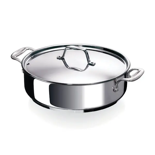 28 Cm All-Stainless Steel Chef Sauteuse With Lid By Beka 1