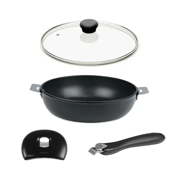 28 Cm Cookway Sauté Pan With Ergonomic Handles & Lid – Cristel Premium Cookware 1