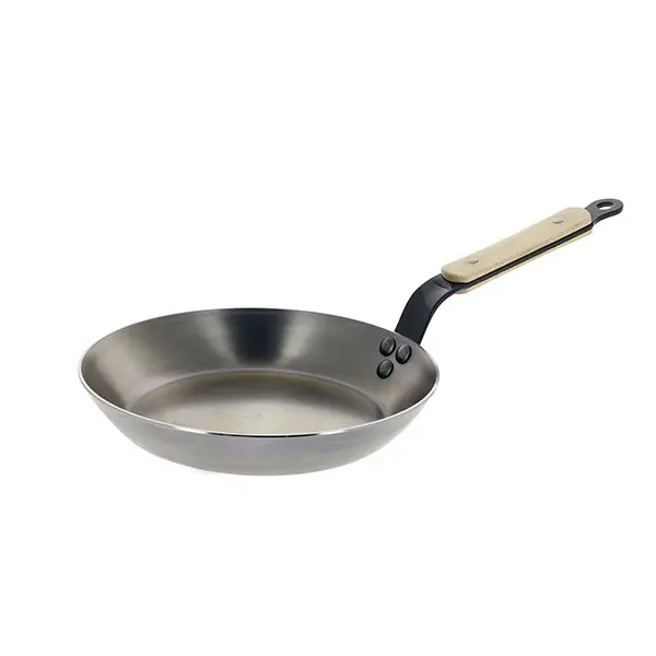 28 Cm Mineral B Steel Frying Pan With Wooden Handle By De Buyer 1