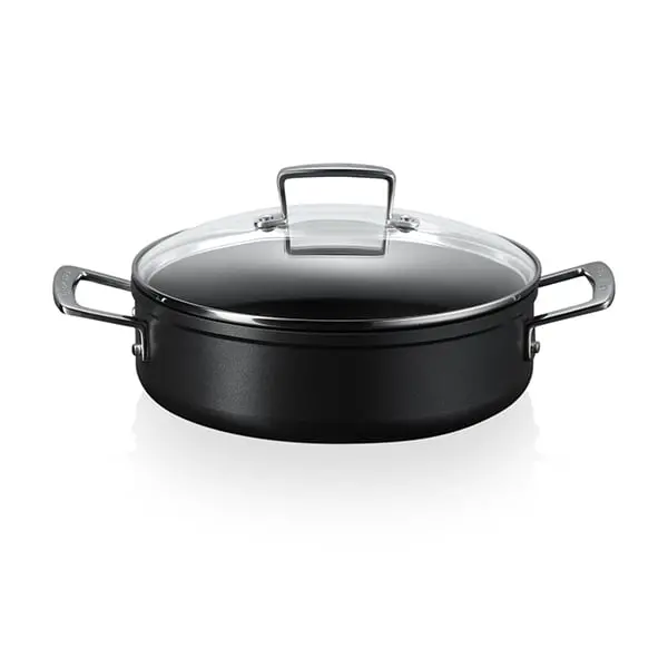 30 Cm Non-Stick Round Skillet With Tempered Glass Lid – Les Forgées Collection By Le Creuset 1