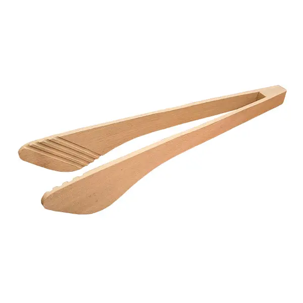 30 Cm Wooden Barbecue Tongs By Roger Orfèvre 1