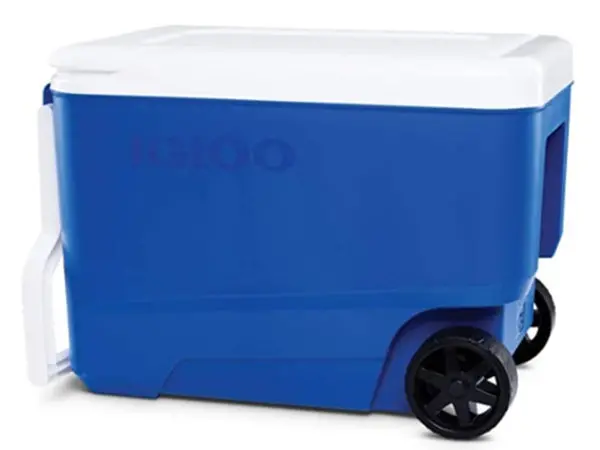38-Quart Blue Beach Cooler – Wheeled Outdoor Ice Bucket With Uv-Resistant Shell (Model 717-34482) 1