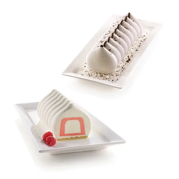 3D Silicone Meringua Mold + Silikomart Yule Log Insert Mold 1