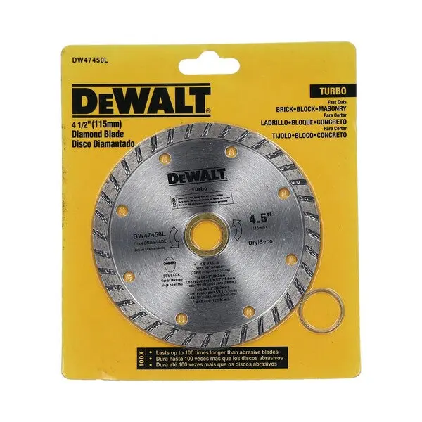 4-1/2-Inch Turbo Diamond Cutting Disc – Industrial-Grade, Model Iw47450 1