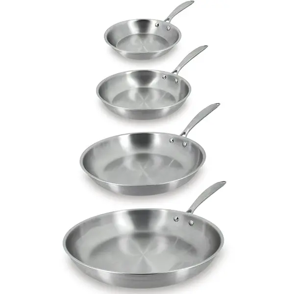 4-Piece Stainless Steel Frying Pan Set (20, 24, 28, 32 Cm) – Triply By Menastyl 1