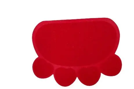 45–60 Cm Paw-Print Design Door Mat – Red 1
