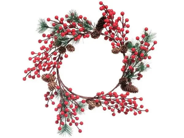 45 Cm Red And Green Decorative Wreath – Model 831-Amx006-1933 1