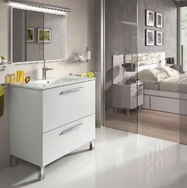 80-Cm Bathroom Vanity Cabinet With Mirror, White Finish (Model Wj500124) 1