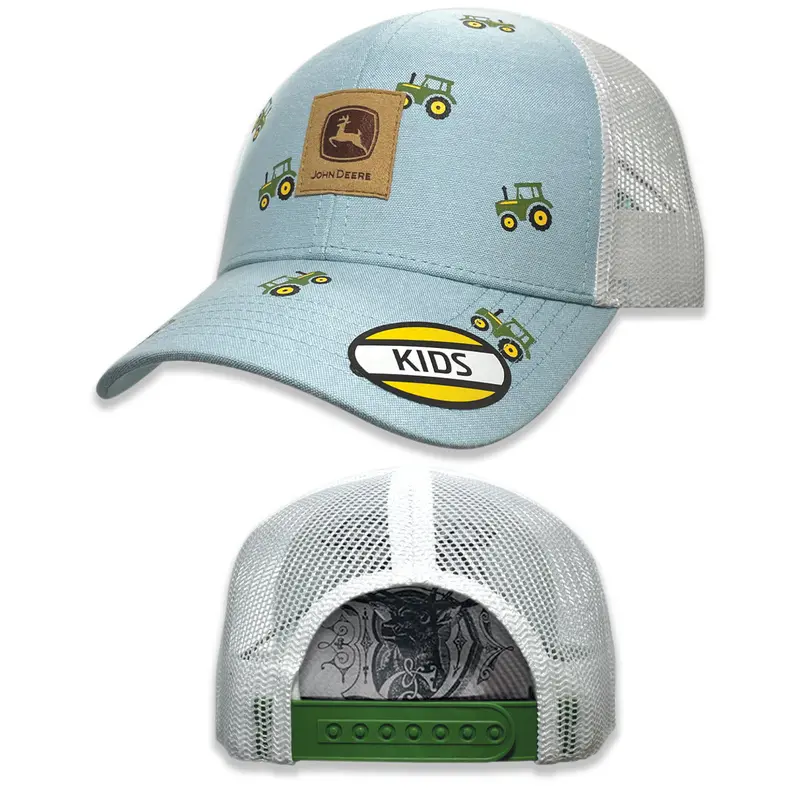 Adjustable John Deere Chambray Baseball Cap For Boys 1