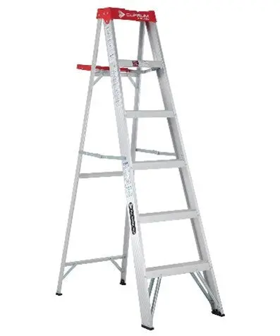 Aluminum Telescoping Step Ladder, 6-Foot, Heavy-Duty Model C-2312-06 1
