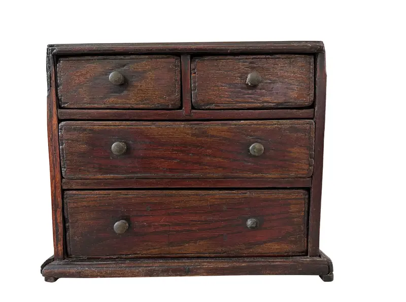 Antique English Mahogany Chest-Style Box, Early 19Th Century 1