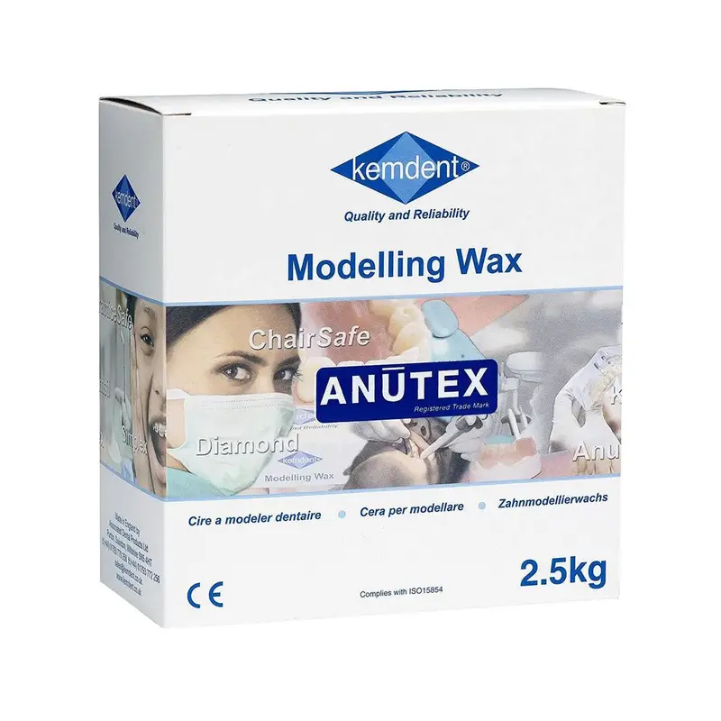 Anutex Pink Baseplate Wax – 2.5 Kg Kemdent Block For Removable Prosthesis Setup 1