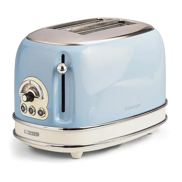 Ariete Vintage-Style 2-Slice Toaster (810 W, Model 155 Celeste) 1