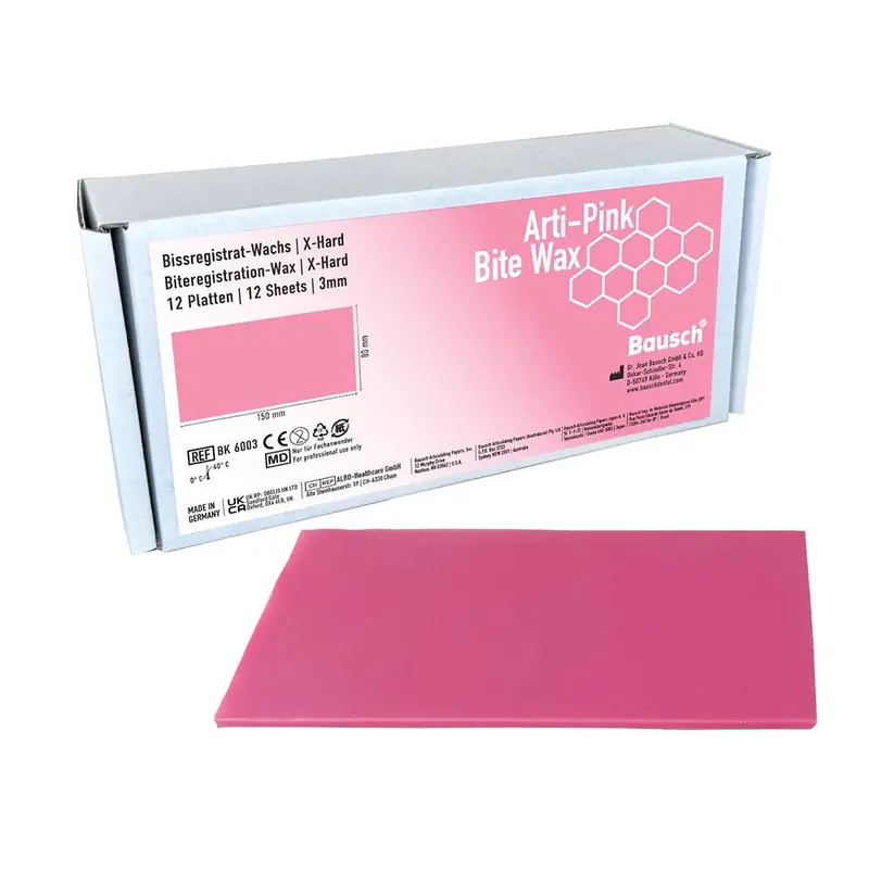 Arti-Pink Extra-Hard Occlusion Registration Plate Wax 1