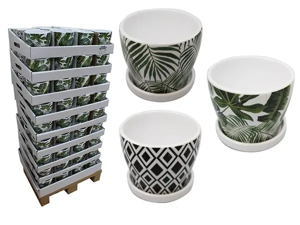 Assorted Small Square Planter – Compact 12" X 12" X 10" Pot For Indoor Plants (Model 767-04148) 1