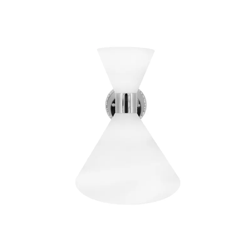August Wall Sconce – Sleek White Metal Body With Polished Nickel Accents 1