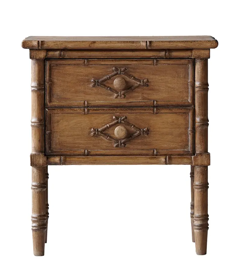 Bahama Faux Bamboo 2-Drawer Nightstand By Matthew Izzo 1