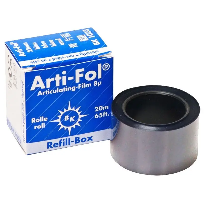 Bausch Bk1023 Arti-Fol – Single-Sided Blue Articulation Paper (8 Μm, 20 M Roll, 22 Mm Width) 1