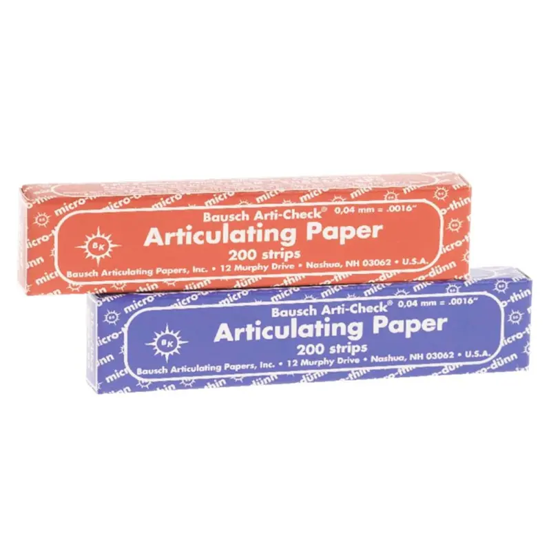 Bausch Precision Blue Articulation Paper (40 Μm) – Straight-Cut Format 1
