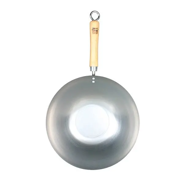 Be A Wok Star Flat-Bottom Wok – 30 Cm, White Enamel-Coated Steel 1
