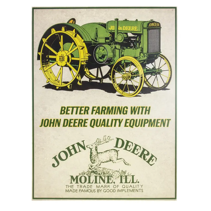 'Better Farming' John Deere Tin Sign – Rustic Wall Decor 1