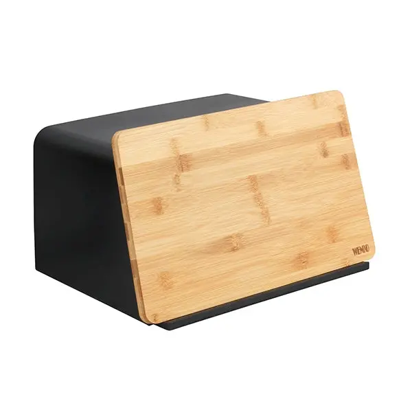 Black Kubo Bread Box – Stylish Storage Solution By Wenko (Maximex) 1