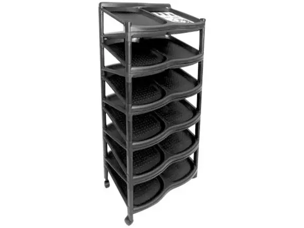 Black Shoe Cabinet – Tall Vertical Storage Unit (51.6 X 37.5 X 117.3 Cm, Model 594-37311) 1