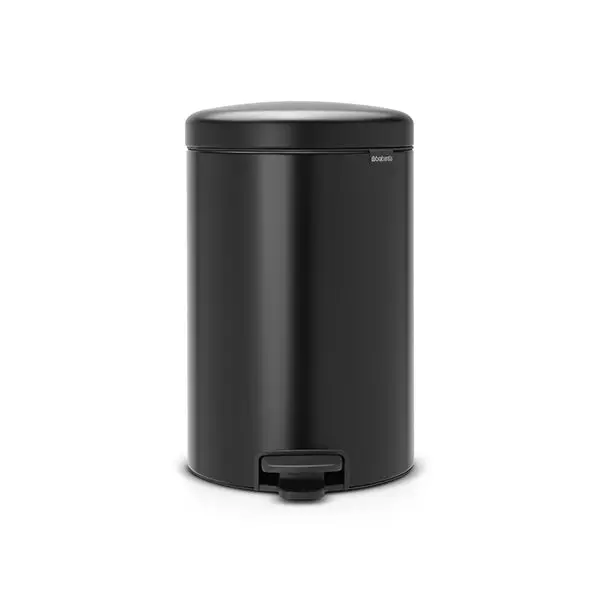 Brabantia Newicon Round Pedal Bin – 20L Black 1
