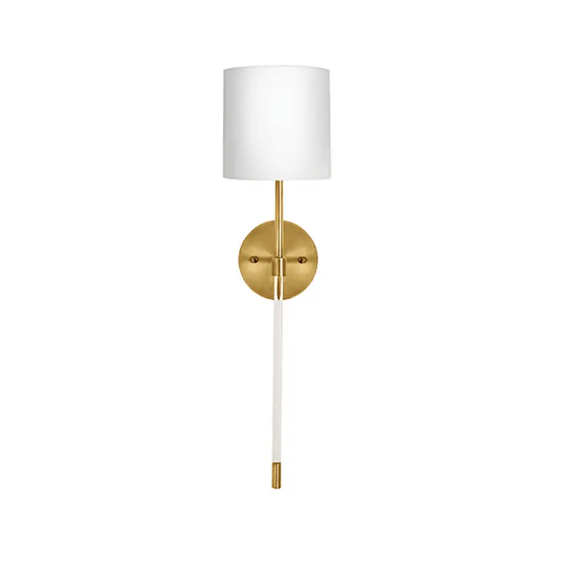 Bristow Modern Torch Wall Sconce – Antique Brass And Clear Acrylic 1
