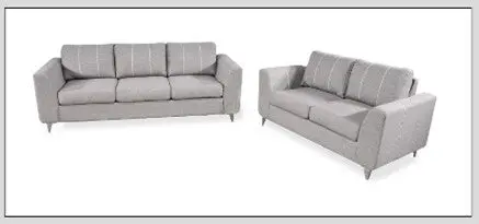 Caracas Modular Living Room Set – Cream Finish (2+1 Configuration) 1