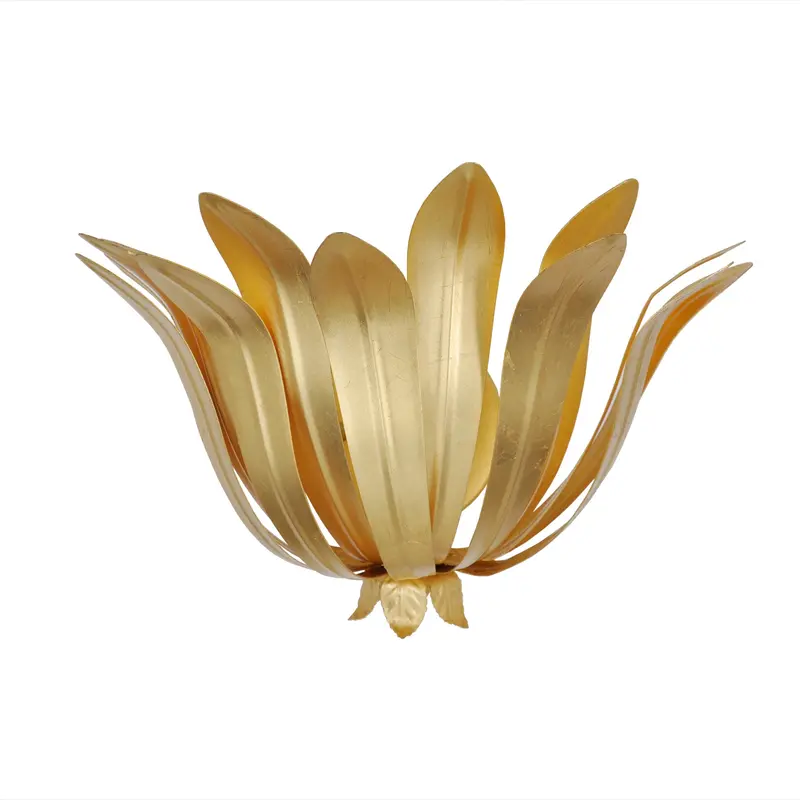 Cayman Gold Leaf Wall Sconce – Elegant Single-Arm Fixture 1