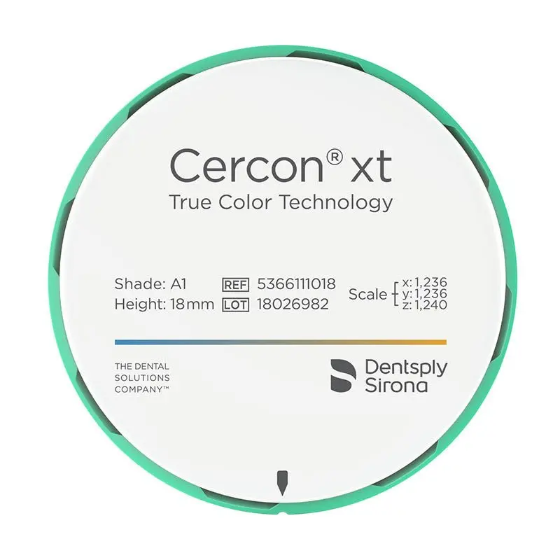 Cercon Xt Zirconia Disc (98 × 18 Mm) – High-Esthetic Single-Unit Restorations 1