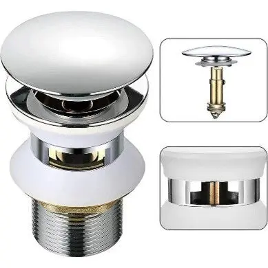 Click-And-Push Pop-Up Drain Assembly For Bathroom Sink – Includes Overflow (Model 1107600) 1