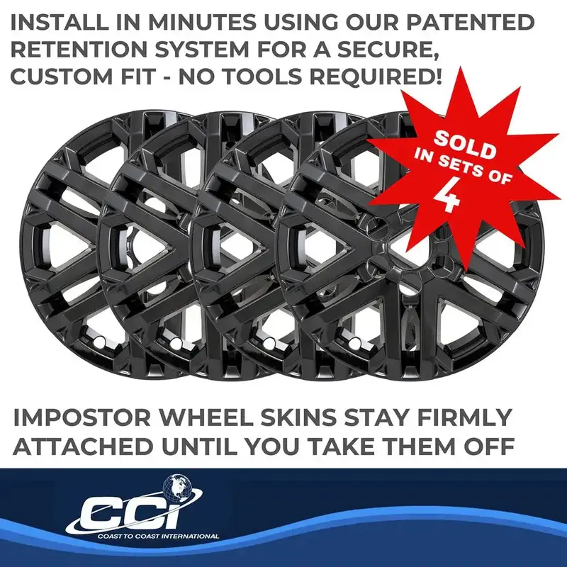 Coast2Coast Imp Tundra Grille Insert – Gloss Black, Fits 2022–2024 Models (18" X 12" Spoke Design) 1