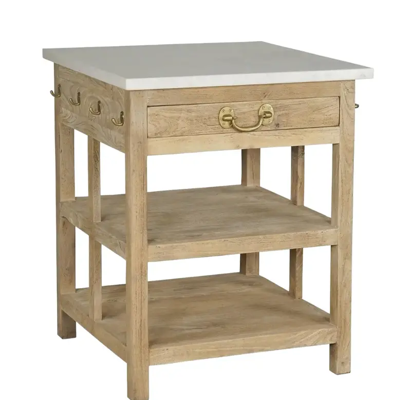 Cocina Small Mango Wood Kitchen Island 1
