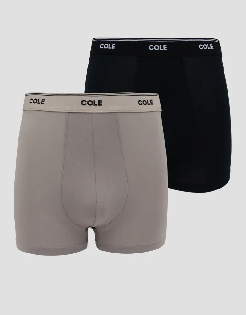 Cole 2-Pack Men'S Boxers With Dual Upper Contrast Lines 1