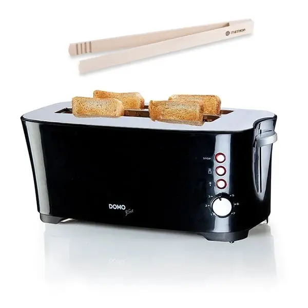Cool-Touch 2-Slice Toaster With Wooden Toast Tongs 1
