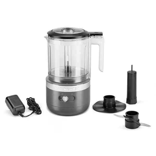 Cordless 2-Speed Electric Chopper – 1.18 L Capacity – Matte Grey – Kitchenaid 5Kfcb519Edg 1