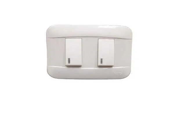 Cream Double-Pole Switch With Cover – Veto Brand, Model 35130 1