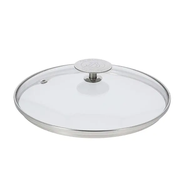De Buyer 14 Cm Glass Lid With Stainless Steel Rim 1