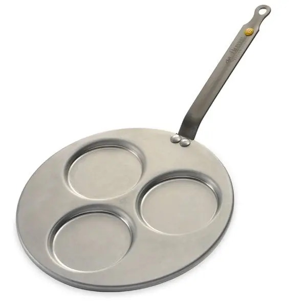 De Buyer 27 Cm Mineral B Triple-Blini Pan – Carbon Steel 1