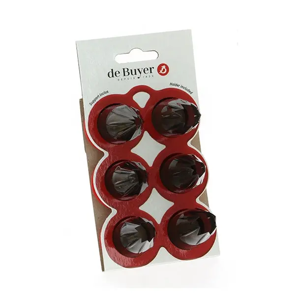 De Buyer Cannelé 6-Piece Assorted Piping Tip Set 1